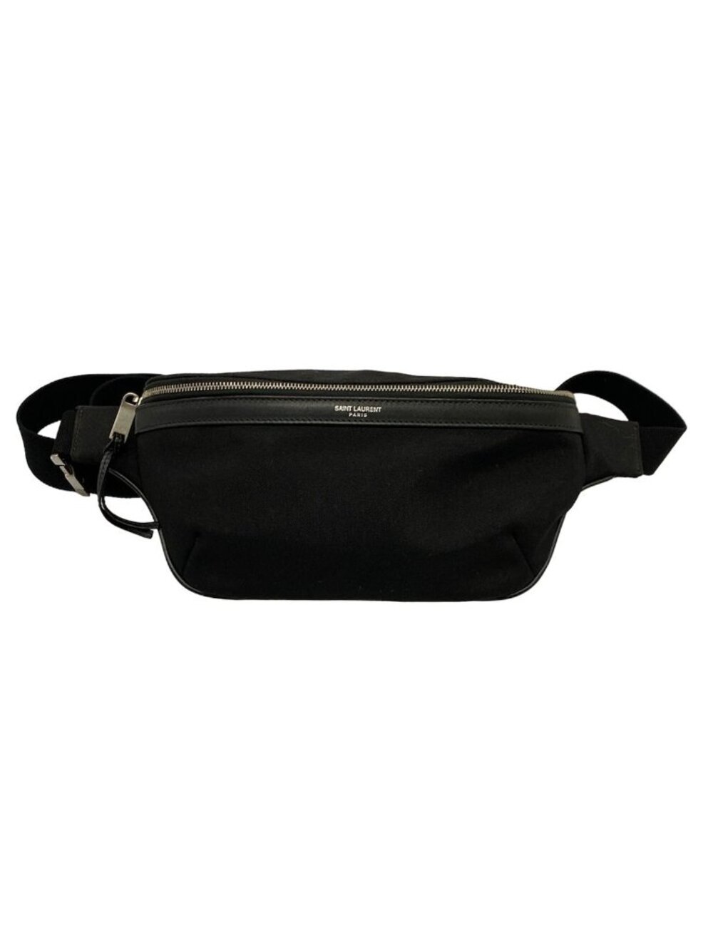 Saint Laurent Paris Waist Pouch Black Leather
